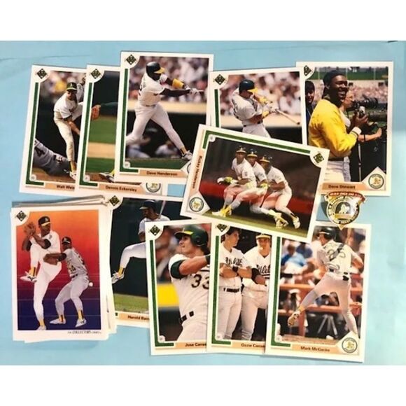 MLB Other - 1991 Upper Deck Oakland Athletics Team Set of vintage Baseball Cards NMint
